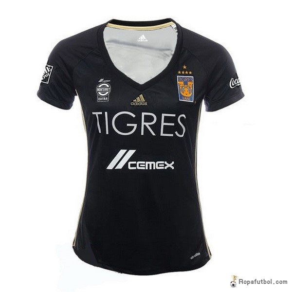 Camiseta Tigres de la UANL Replica Tercera Ropa Mujer 2017/18 Negro